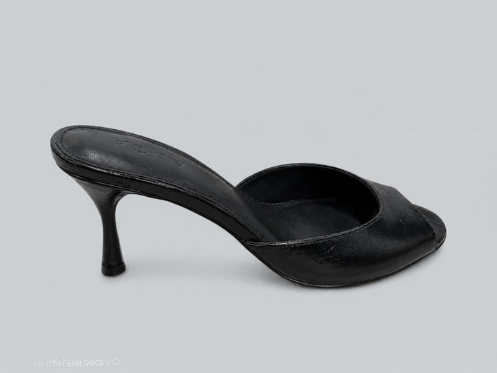 Women’s Shil Leather Sandals - Black Crinkle - Sandal