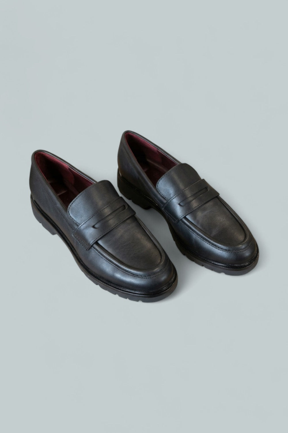 Women’s Siena Leather Lug-Sole Loafer - Black - 8 - Loafers