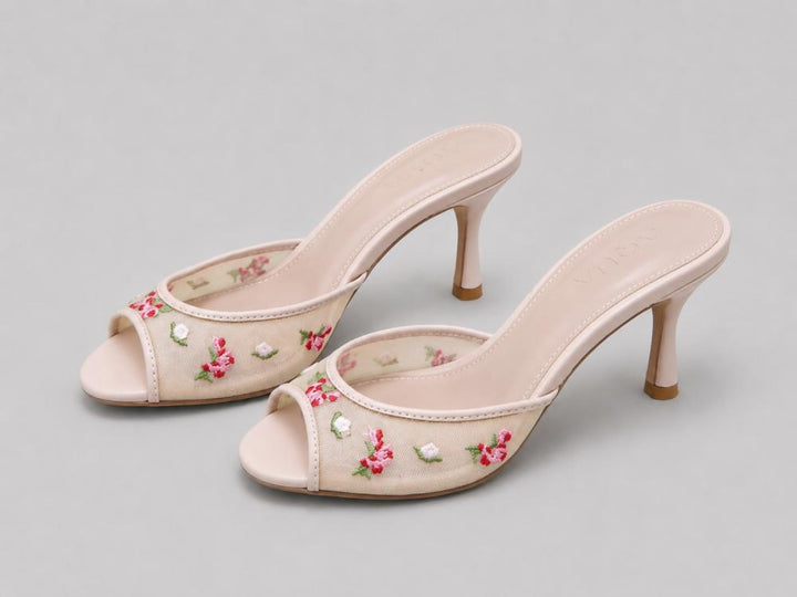 Womens Sjil Pumps Exclusive - Tan Mesh - Heels