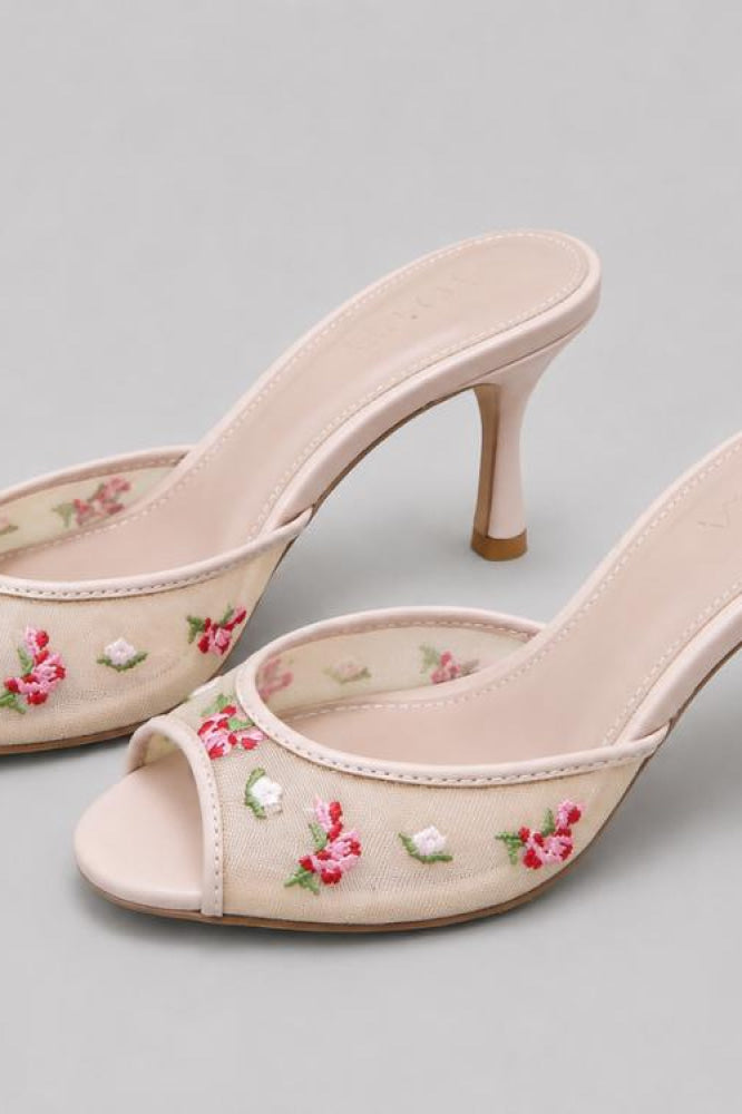 Womens Sjil Pumps Exclusive - Tan Mesh - Heels