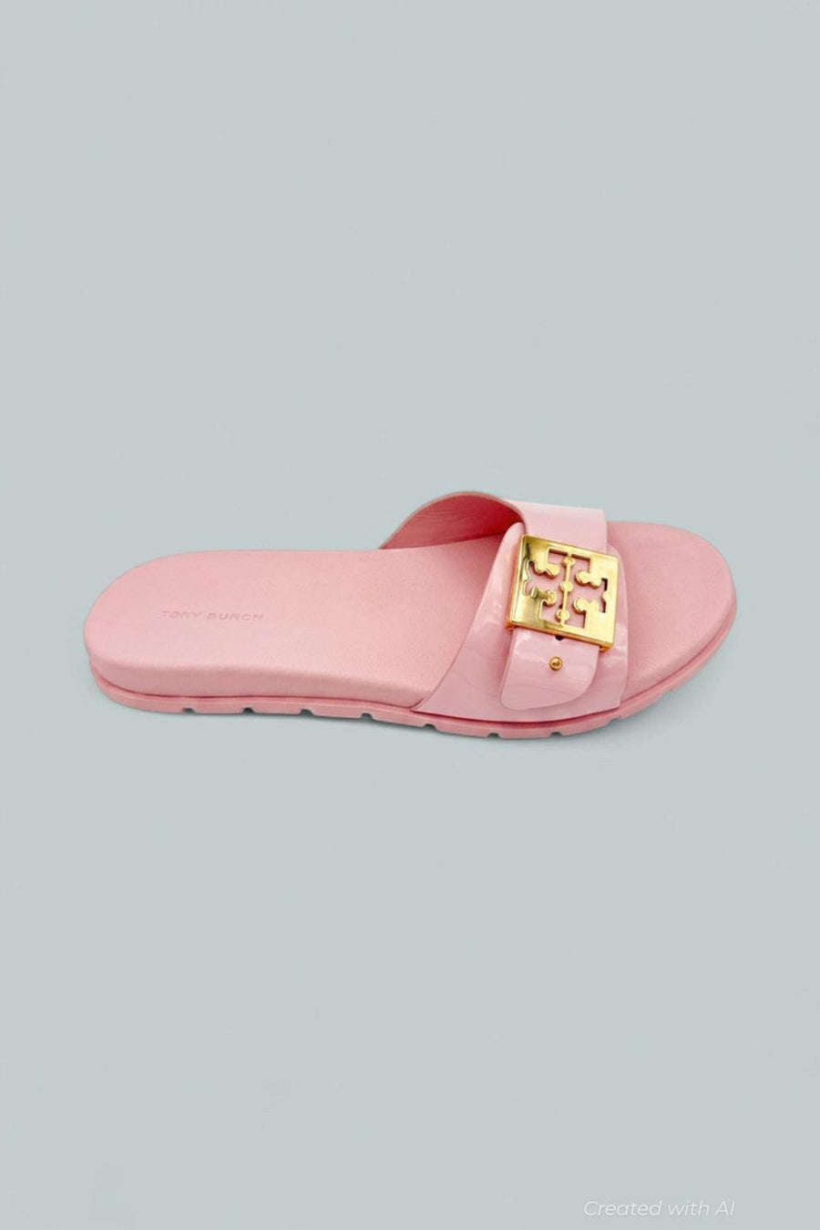 Women’s Slip On Buckled Slide Sandals - Rosa Candy - 7 - Sandals