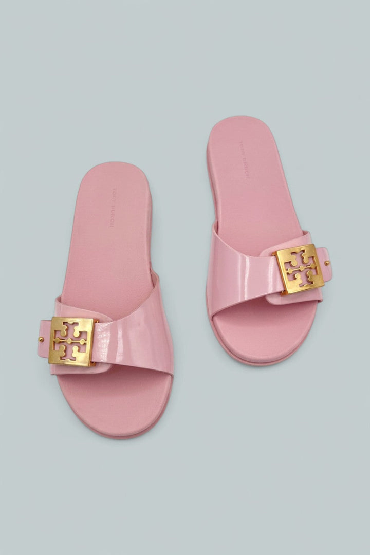 Women’s Slip On Buckled Slide Sandals - Rosa Candy - 7 - Sandals