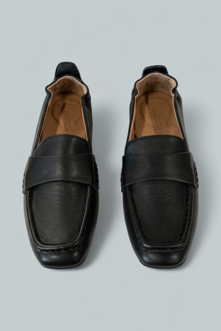 Women’s Sophie Square Toe Flats - Black Leather - Flats