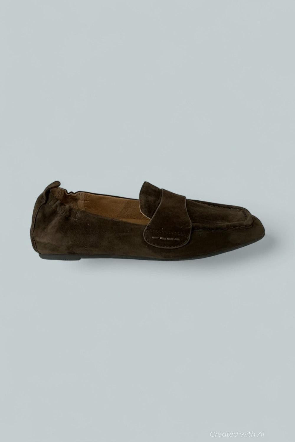 Women’s Sophie Square Toe Flats - Chocolate - 7 - Flats