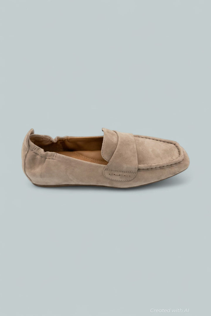 Women’s Sophie Square Toe Flats - Mushroom Suede - 9 - Flates