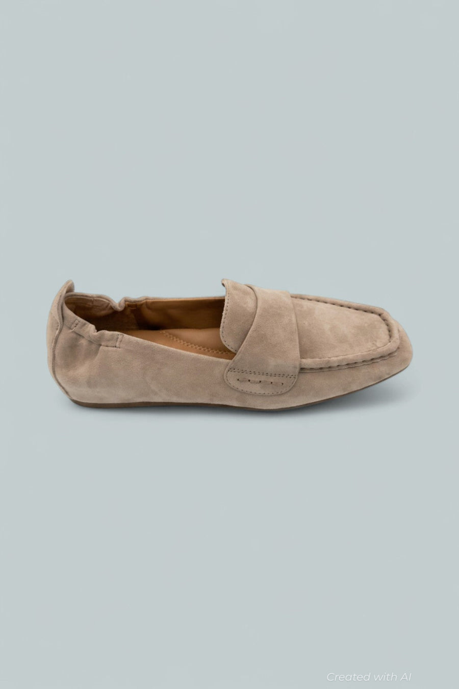 Women’s Sophie Square Toe Flats - Mushroom Suede - 9 - Flates