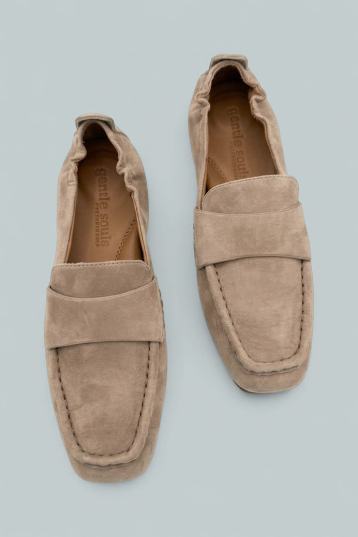 Women’s Sophie Square Toe Flats - Mushroom Suede - 9 - Flates
