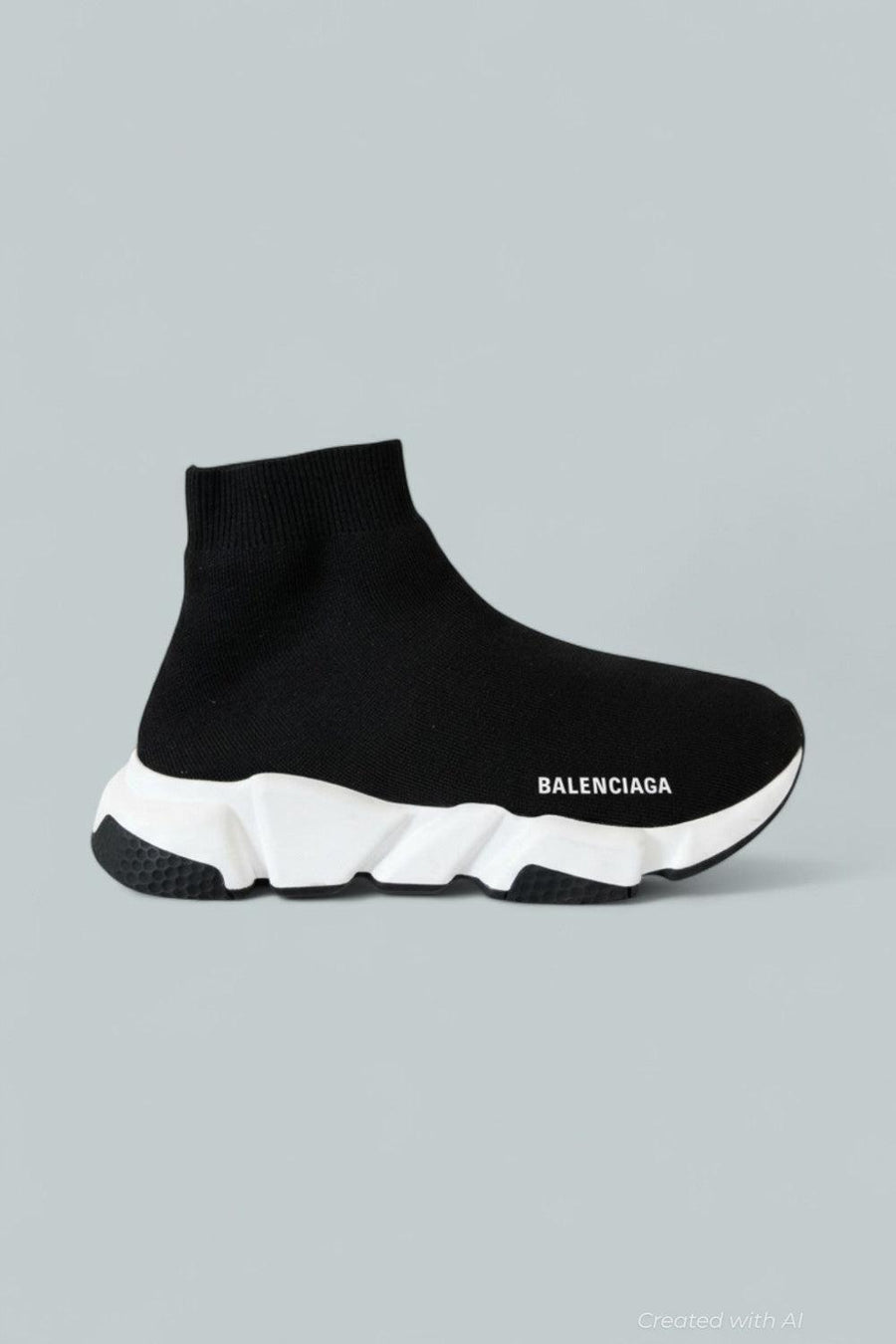 Women’s Speed Knit High Top Sneakers - Black - Sneaker