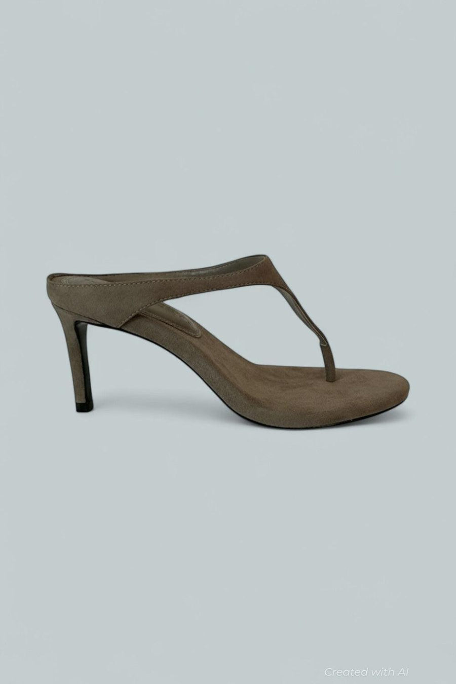 Women’s Square Toe Thong Sandals - Taupe - 6 US / 36 EU - Sandals