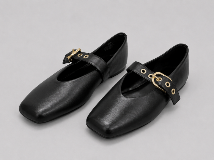 Women’s Stella Flats - Black Leather - Flats