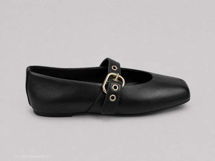 Women’s Stella Flats - Black Leather - Flats