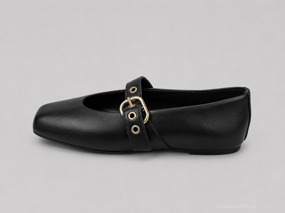 Women’s Stella Flats - Black Leather - Flats