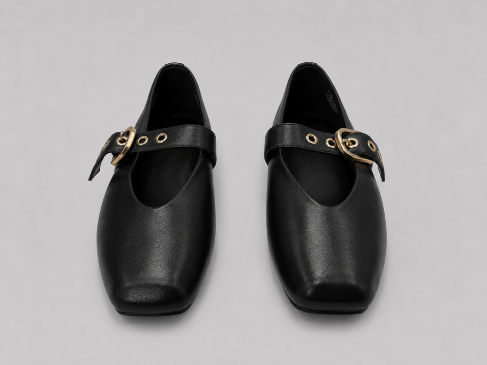 Women’s Stella Flats - Black Leather - Flats