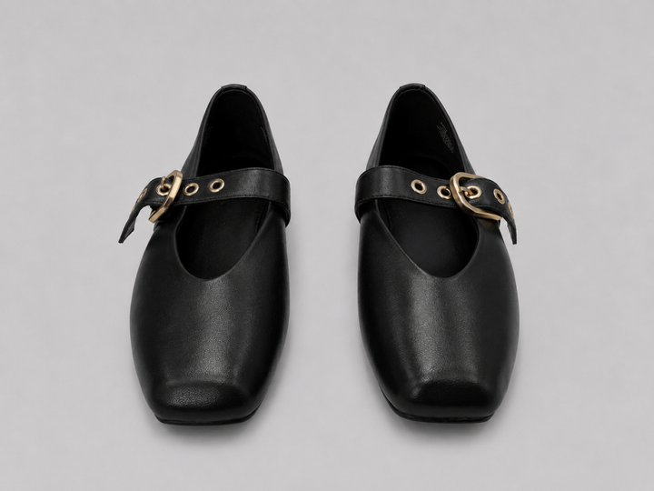 Women’s Stella Flats - Black Leather - Flats