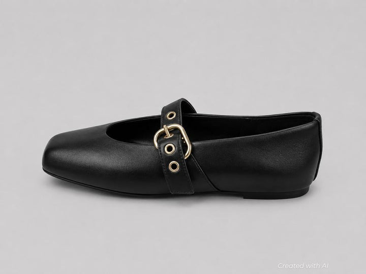 Women’s Stella Flats - Black Leather - Flats
