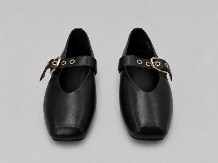 Women’s Stella Flats - Black Leather - Flats