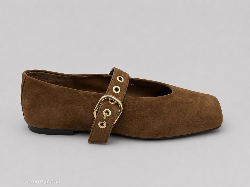 Women’s Stella Flats - Chestnut Suede - 6.5 - Flats