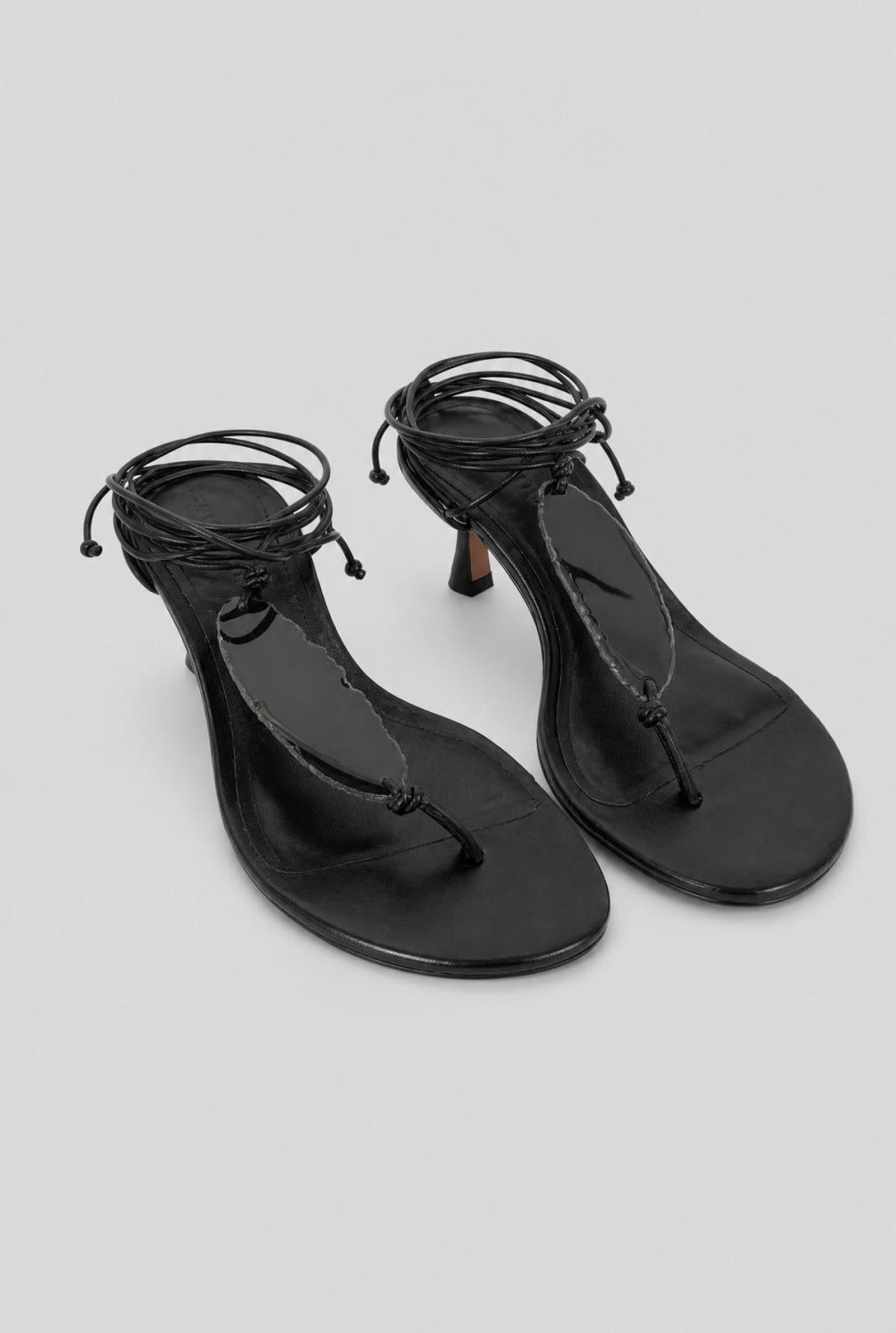 Women’s Stone Kitten Heel Sandals - Black - 8.5 - Sandals