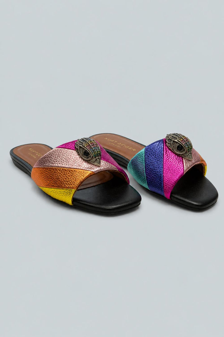 Women’s Stripe Sandals - Multicolor - US 7 (UK 5) - Sandal