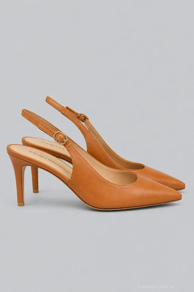 Women’s Stuart Power Slingback Pumps - Macchiato - 10 - Slingback