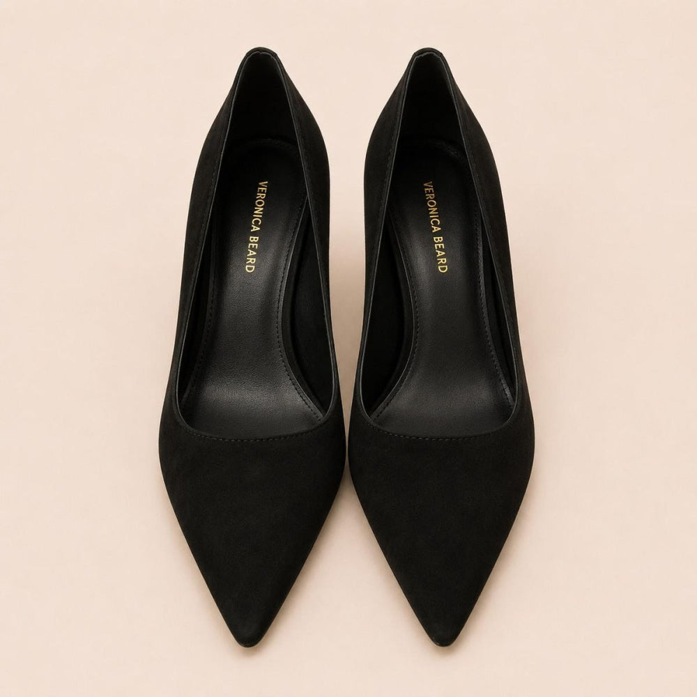 Women’s Suede Rita Pointed Pumps - Black - Heels