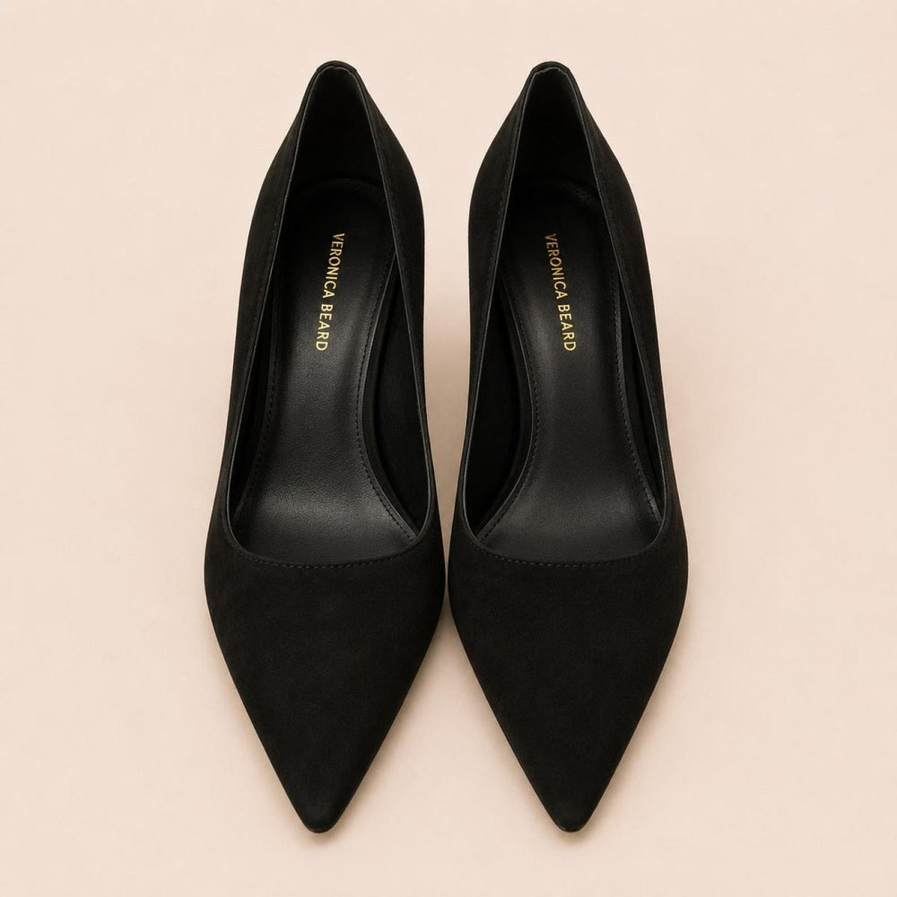 Women’s Suede Rita Pointed Pumps - Black - Heels