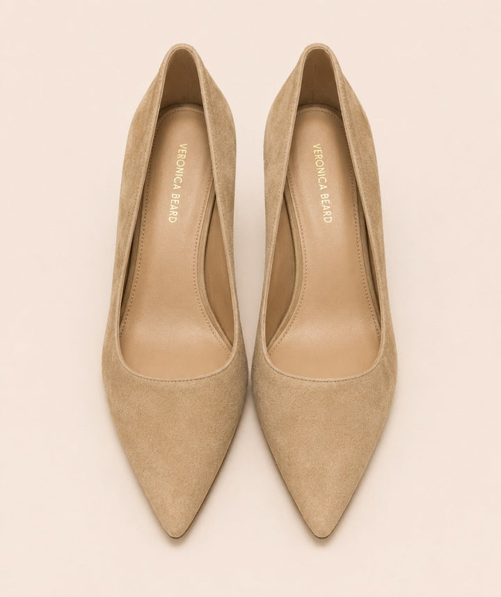Women’s Suede Rita Pointed Pumps - Sand - Heels