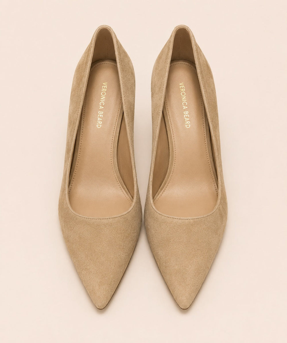 Women’s Suede Rita Pointed Pumps - Sand - Heels