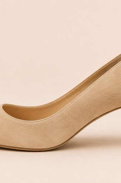 Women’s Suede Rita Pointed Pumps - Sand - Heels