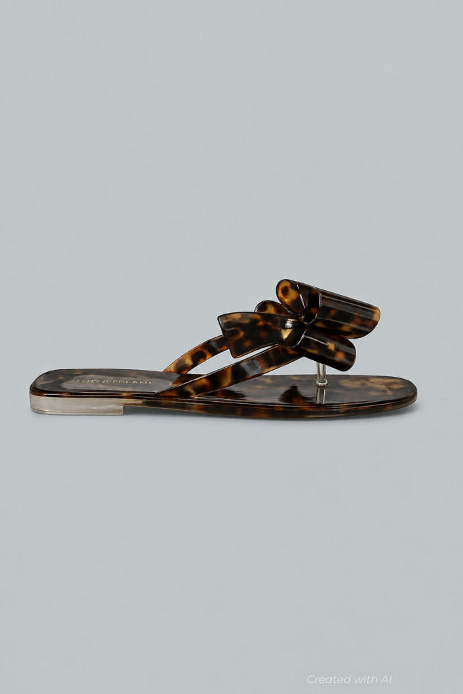Women’s Sugary Thong Jelly Sandals - Tortoise - 8 - Sandal
