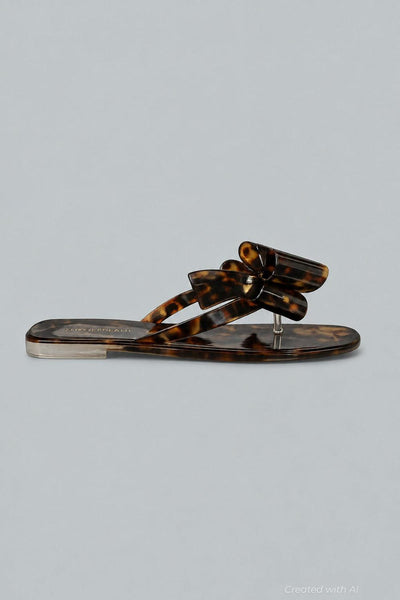 Women’s Sugary Thong Jelly Sandals - Tortoise - 8 - Sandal