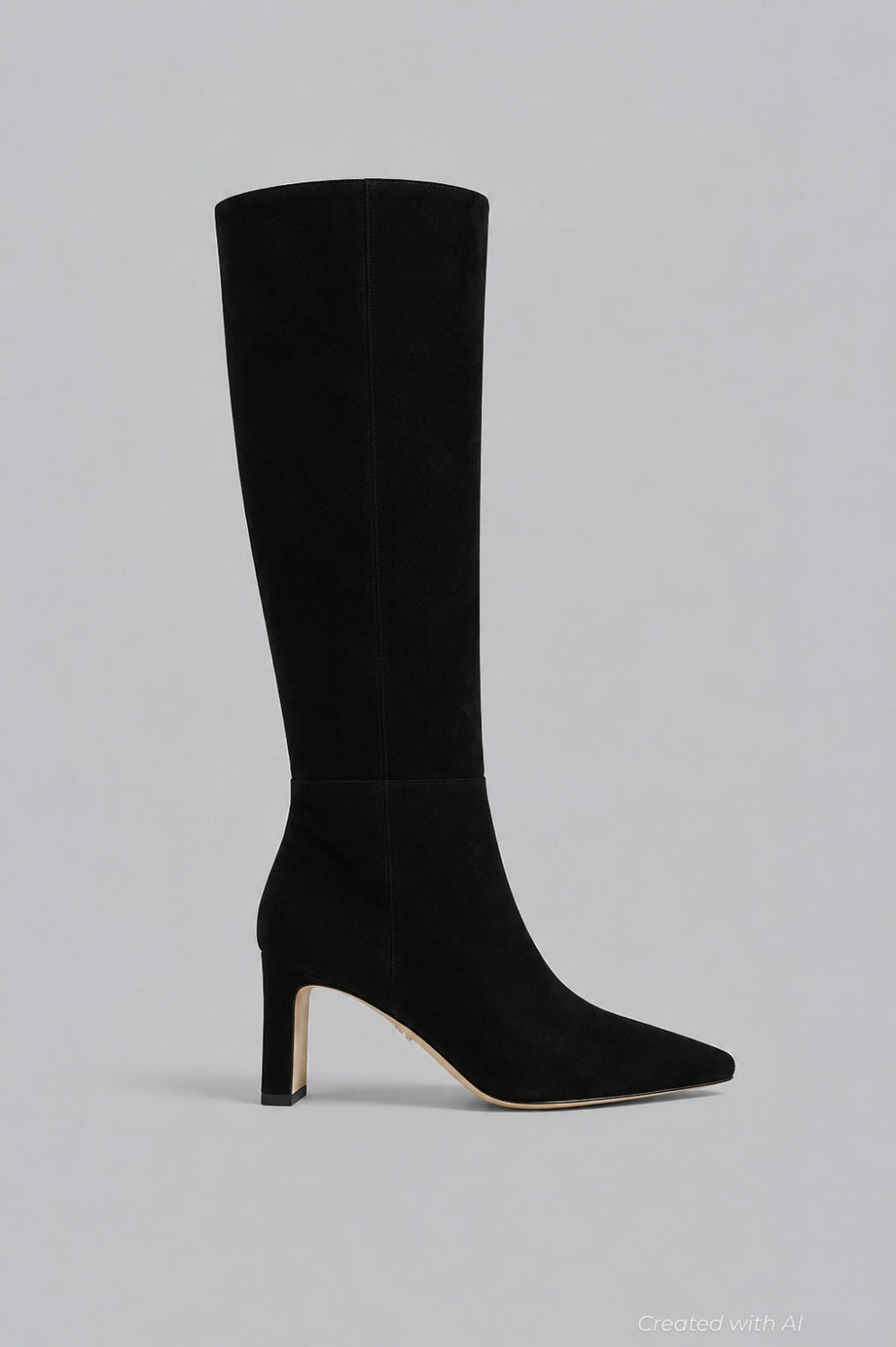 Women’s Sylvia Pointed Toe High Heel Boots - Black Suede - Boots