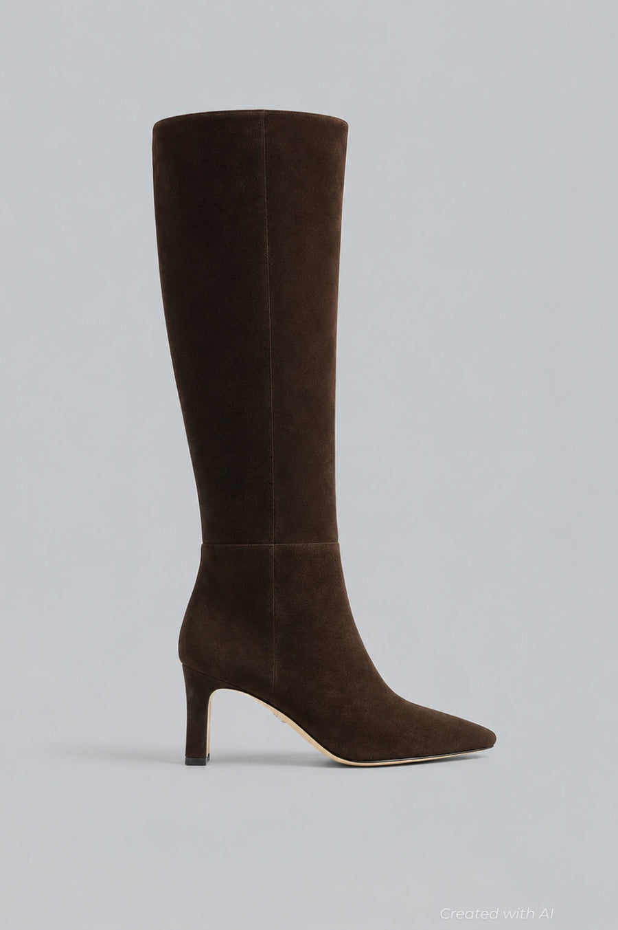 Women’s Sylvia Pointed Toe High Heel Boots - Chocolate Brown Suede - 7 - Boots
