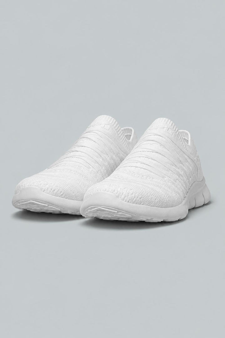 Women’s Techloom Wave Knit Low-Top Running Sneakers - White - 9 - Sneaker