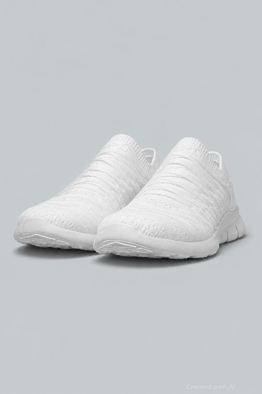 Women’s Techloom Wave Knit Low-Top Running Sneakers - White - 9 - Sneaker