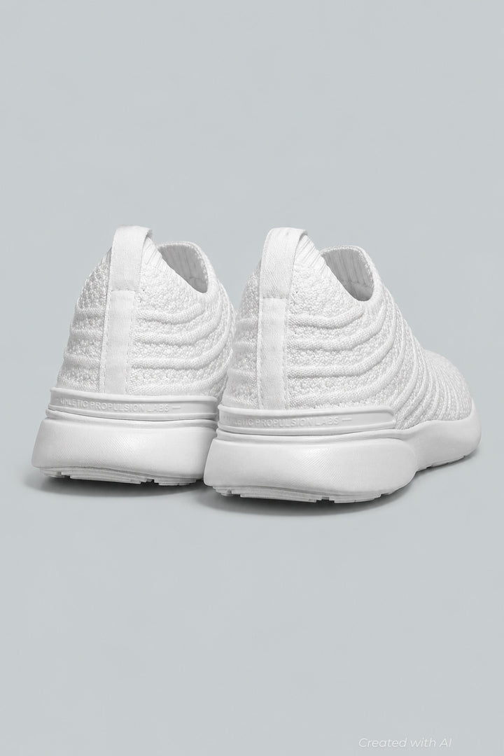 Women’s Techloom Wave Knit Low-Top Running Sneakers - White - 9 - Sneaker