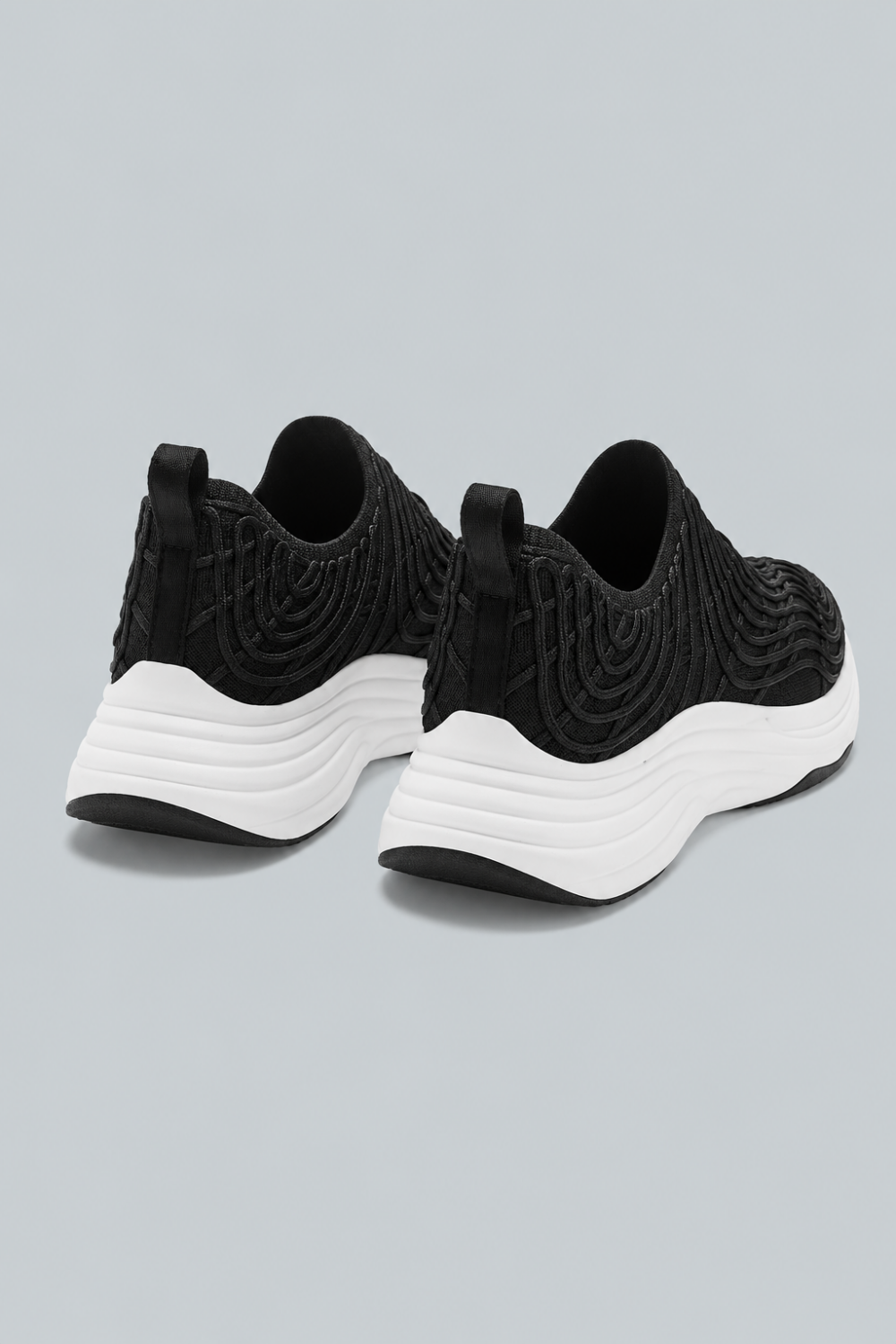 Women’s Techloom Zipline Sneakers - Black/White - 8 - Sneaker