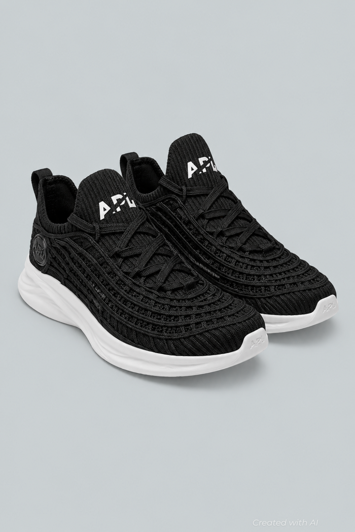 Women’s Techloom Zipline Sneakers - Black/White - 8 - Sneaker