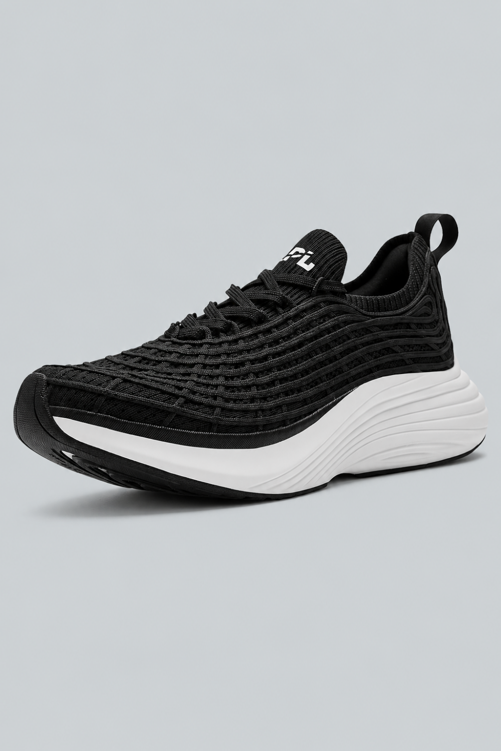 Women’s Techloom Zipline Sneakers - Black/White - 8 - Sneaker