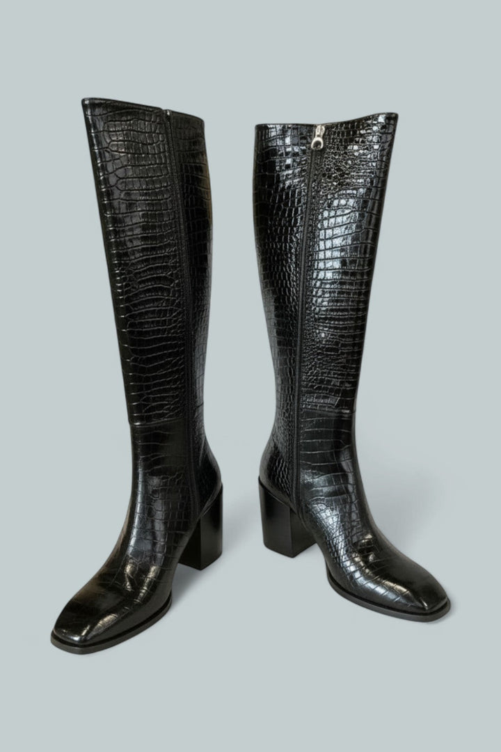 Women’s Teresa Block Heel Boots - Black - 10 US / 40 EU - Boots