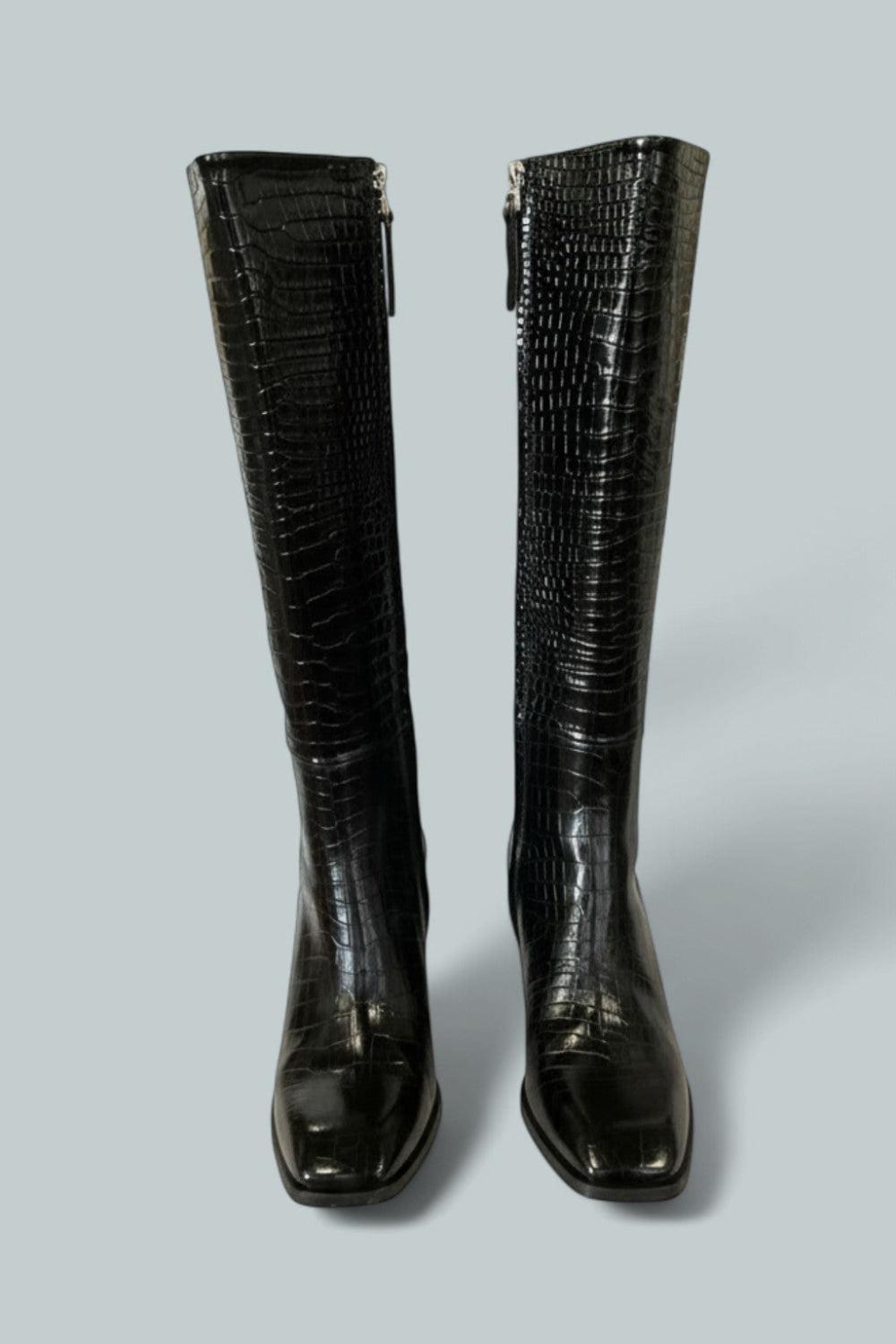 Women’s Teresa Block Heel Boots - Black - 10 US / 40 EU - Boots