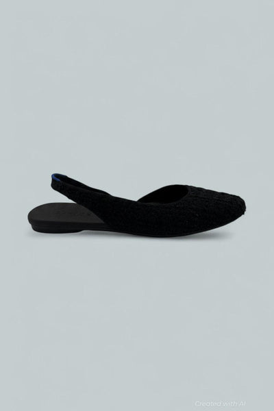 Women’s The Almond Slingback Flats - Black Boucle - 10 - Flats