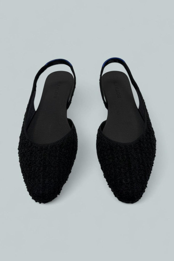 Women’s The Almond Slingback Flats - Black Boucle - 10 - Flats