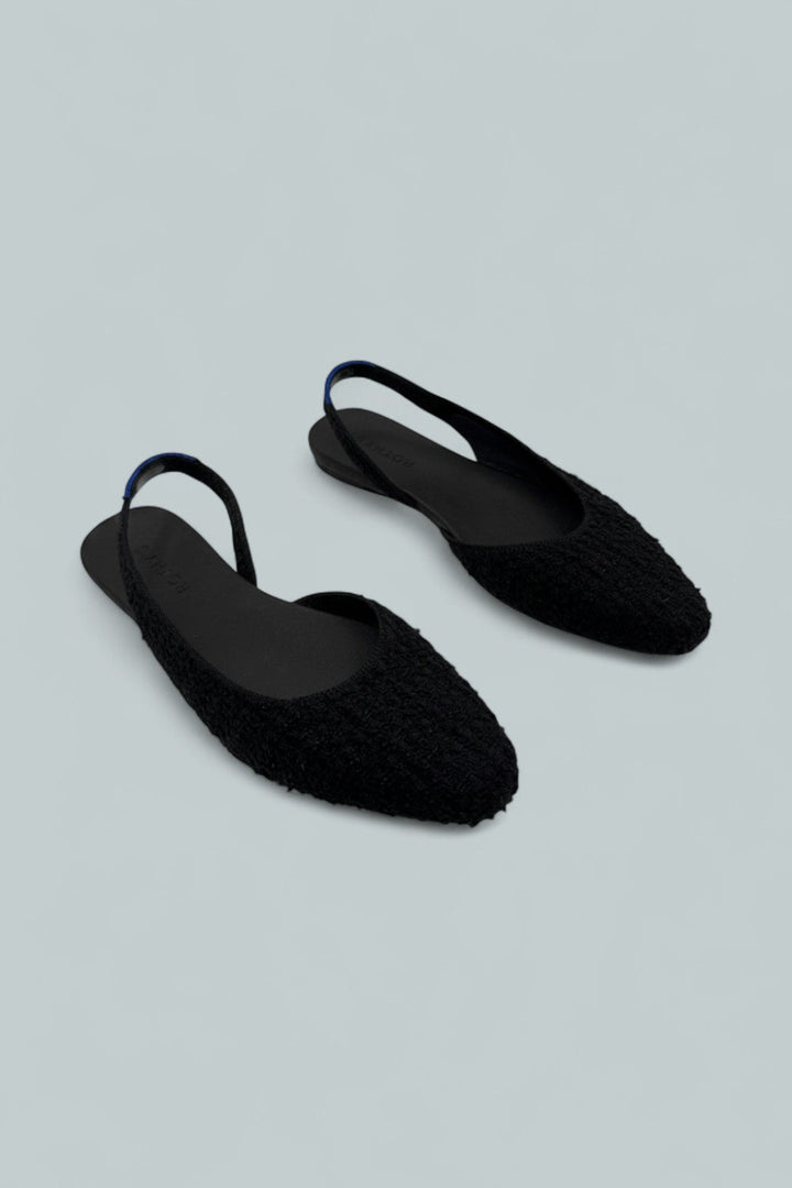 Women’s The Almond Slingback Flats - Black Boucle - 10 - Flats