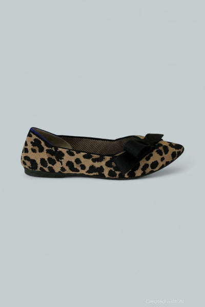 Women’s The Point II Flats - Black/Cheetah - 8.5 - Flats