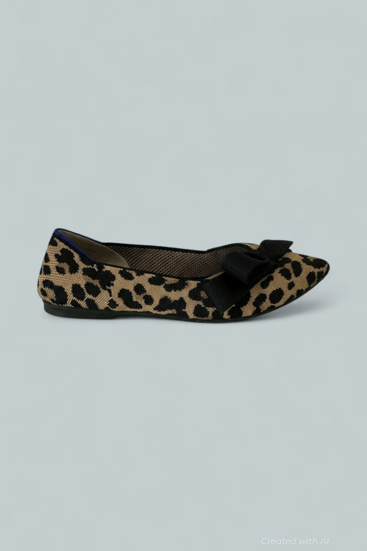 Women’s The Point II Flats - Black/Cheetah - 8.5 - Flats