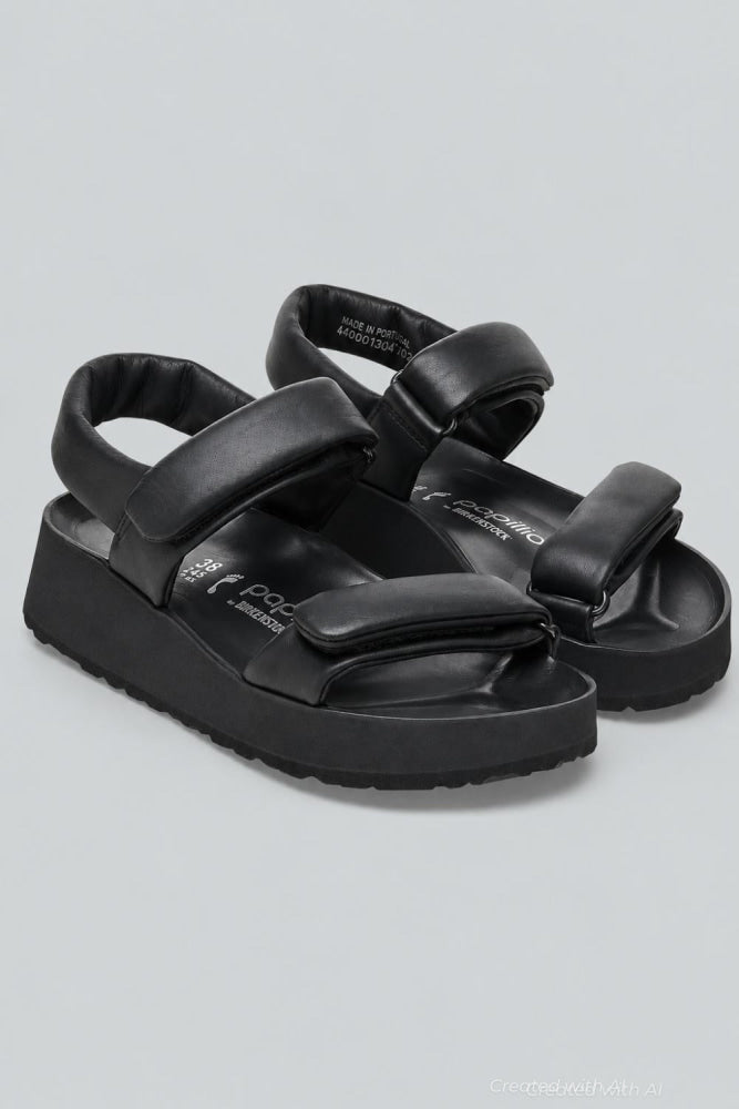 Women’s Theda Wedge Sandals - Black - 8 8.5 US / 39 EU - Sandal