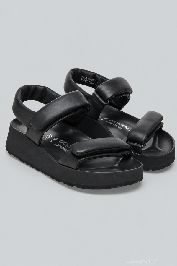 Women’s Theda Wedge Sandals - Black - 8 8.5 US / 39 EU - Sandal