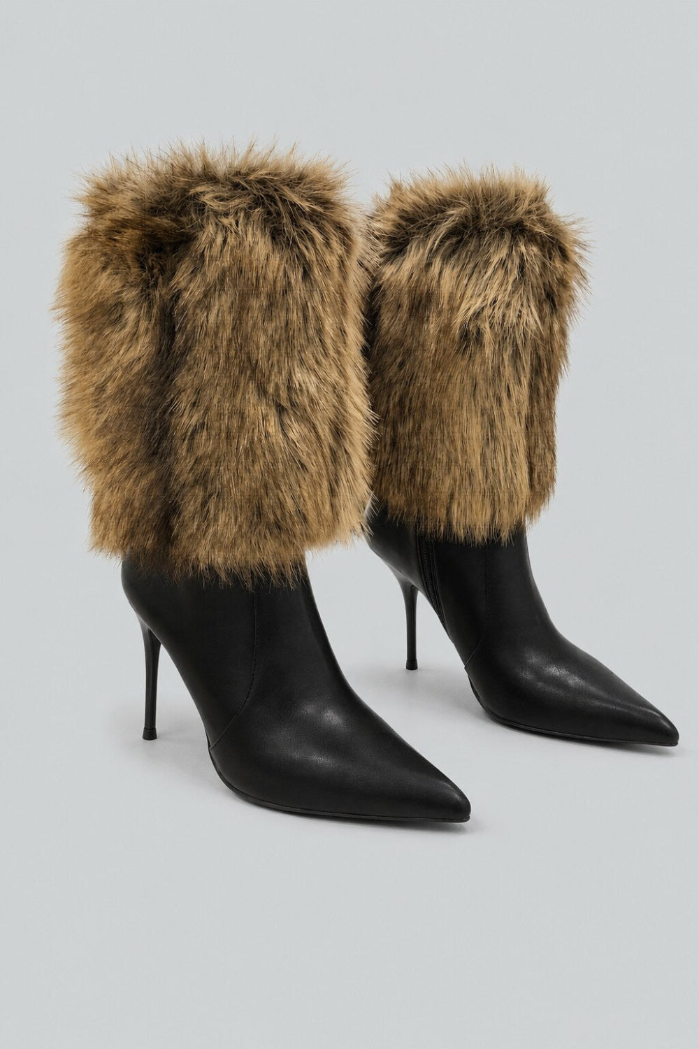 Women’s Thermal Cuff Boots - Black/Brown Combo - 7.5 - Boots