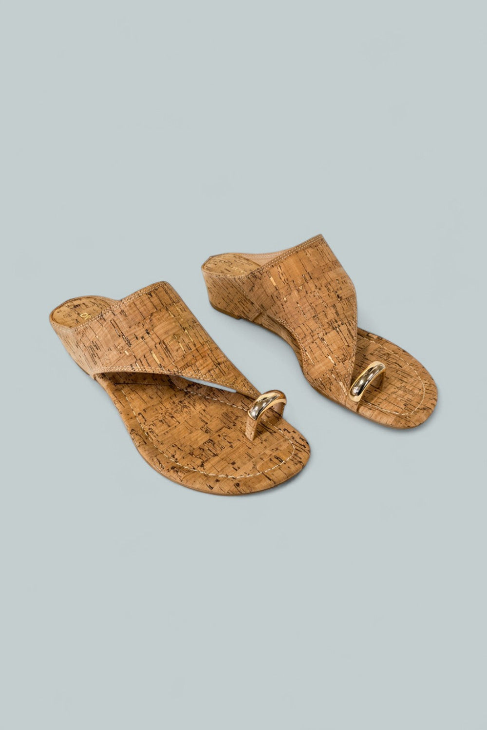 Women’s Toe Ring Wedge Sandals - Natural - 8.5 - Sandals